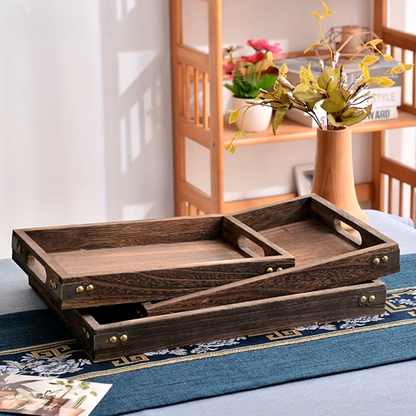 Wooden Rectangular Serving Tray