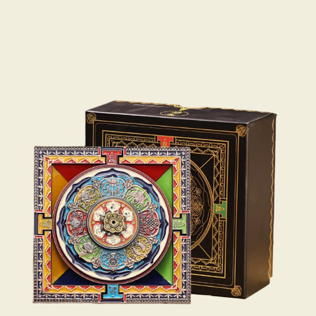 Tibetan Mandala Incense Holder - with Giftbox