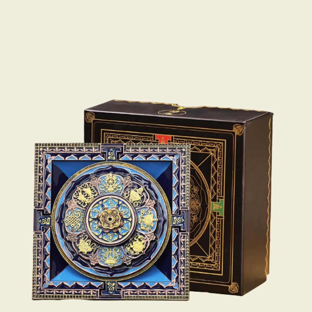 Tibetan Mandala Incense Holder - with Giftbox